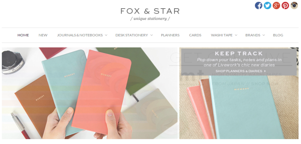 Fox and Star Stationery